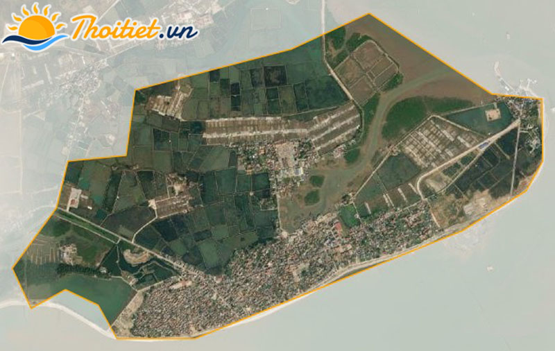 Bản đồ vệ tinh của thị trấn Cát Hải