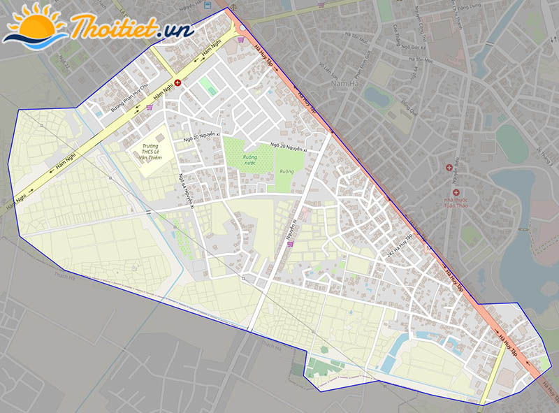 Bản đồ giao thông của phường Hà Huy Tập