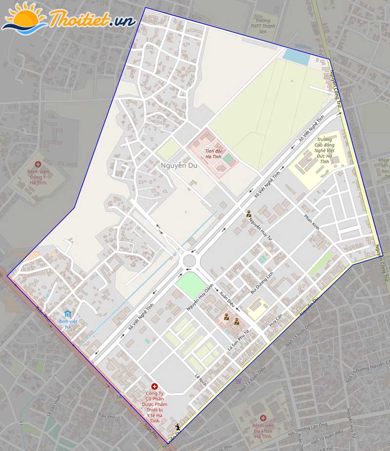 Bản đồ giao thông của phường Nguyễn Du