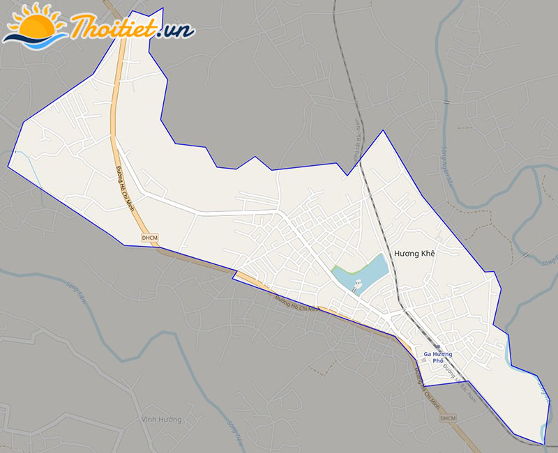 Bản đồ giao thông của thị trấn Hương Khê