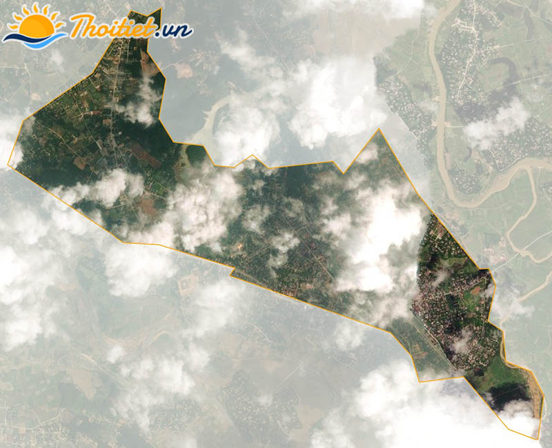 Bản đồ vệ tinh của thị trấn Hương Khê