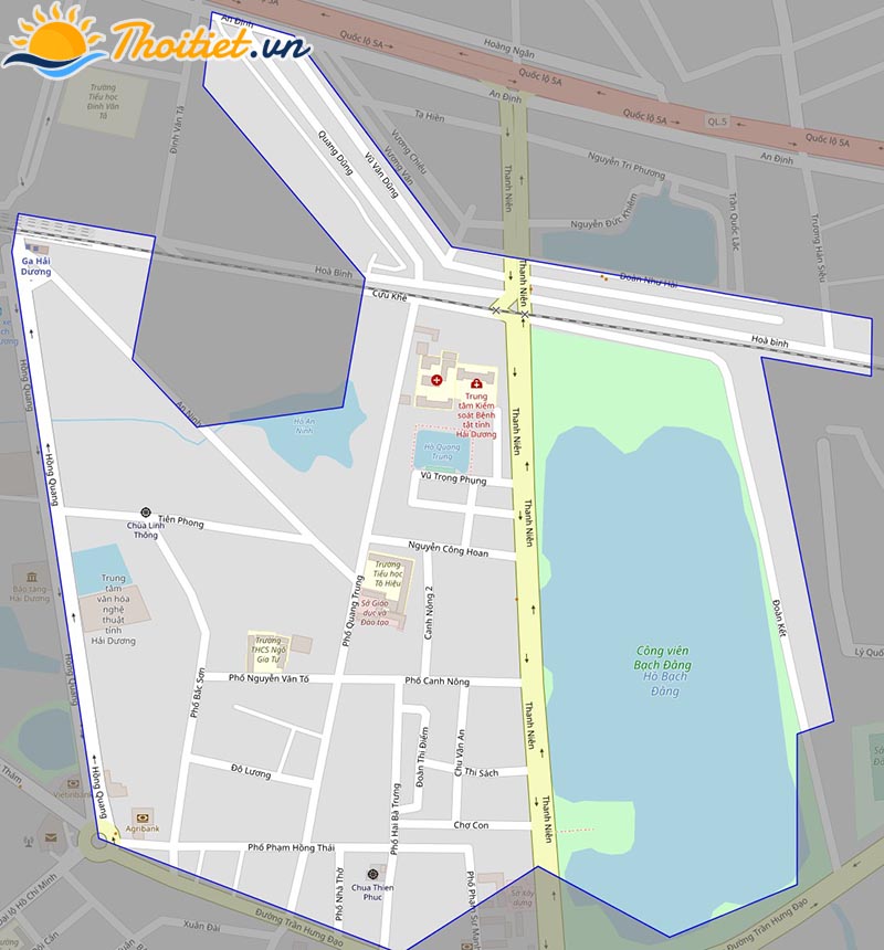 Bản đồ giao thông phường Quang Trung