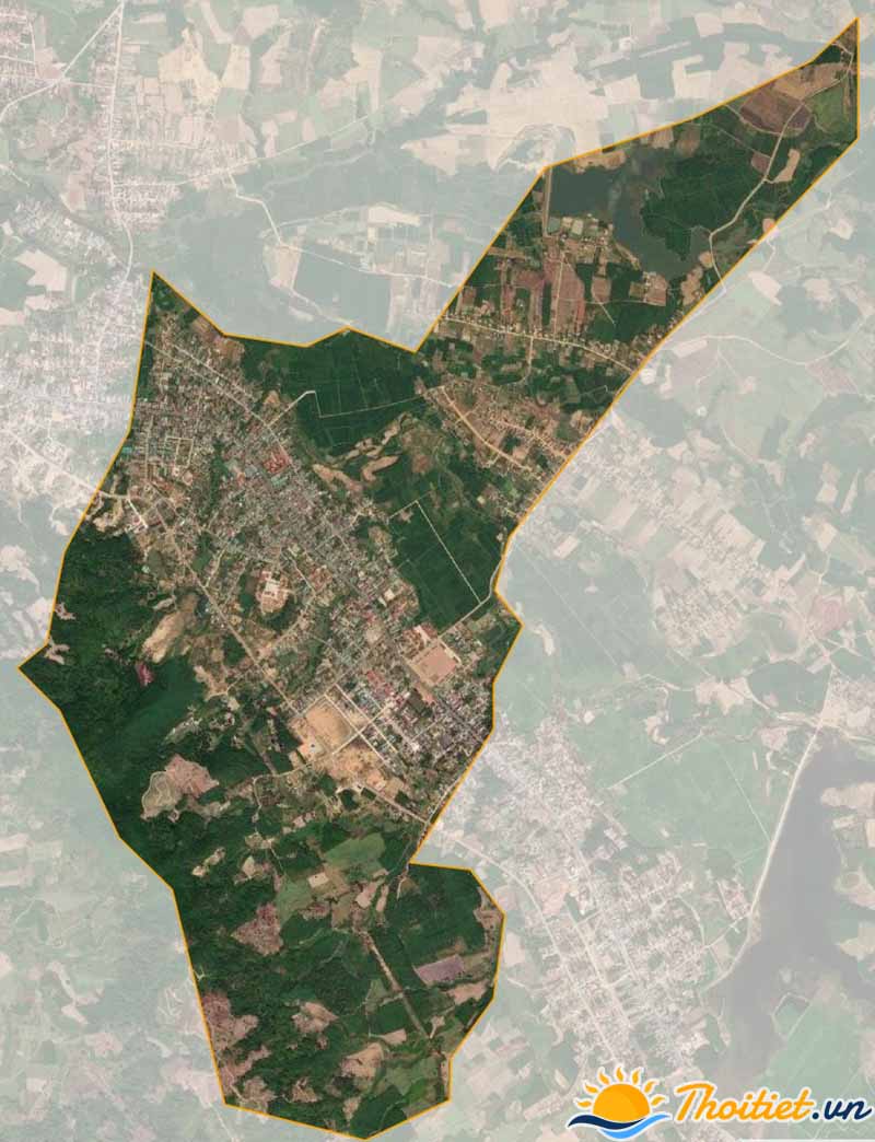 Bản đồ vệ tinh của thị trấn M’Drắk