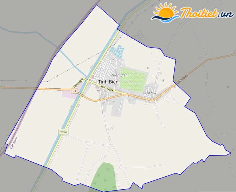 Bản đồ giao thông của thị trấn Tịnh Biên