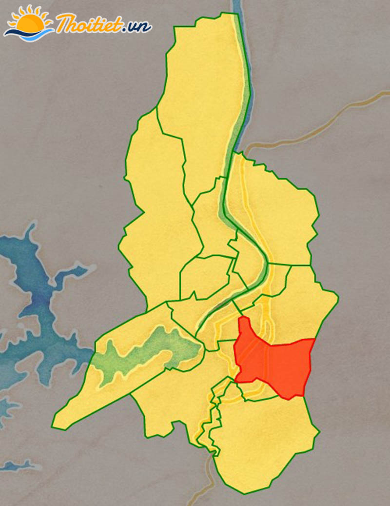Bản đồ địa giới, vị trí của phường Dân Chủ
