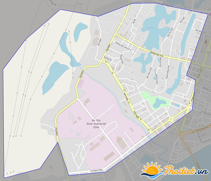 Bản đồ giao thông của phường Hữu Nghị