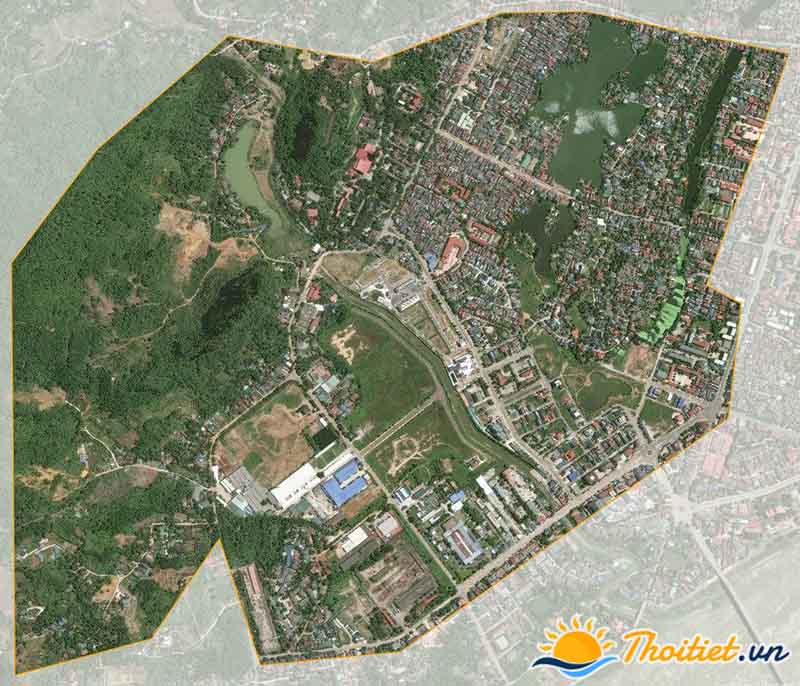 Bản đồ vệ tinh của phường Hữu Nghị