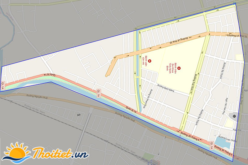 Bản đồ giao thông phường Nam Thành