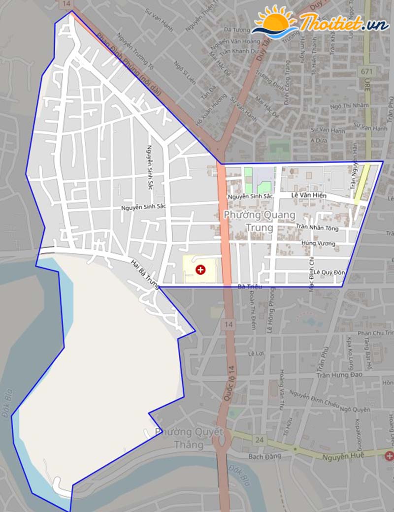 Bản đồ giao thông của phường Quang Trung
