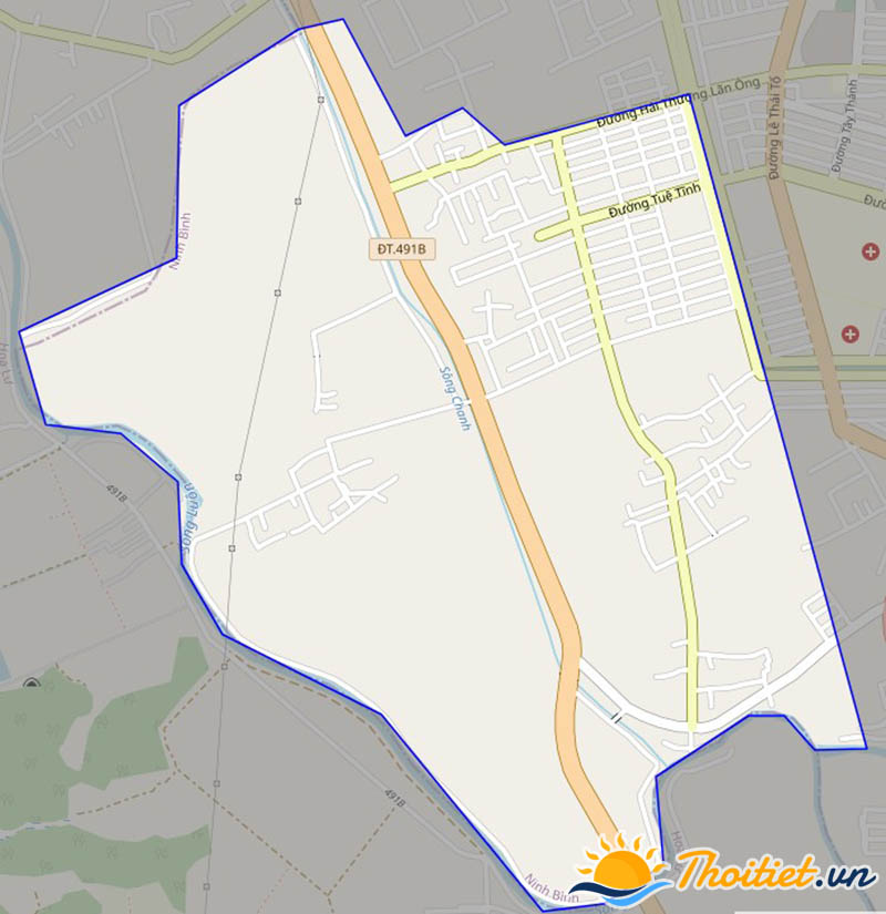 Bản đồ giao thông của xã Ninh Tiến
