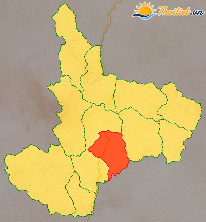Bản đồ địa giới, vị trí của thị trấn Đăk Glei