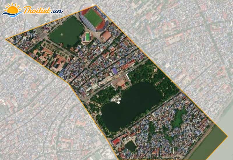 Bản đồ vệ tinh phường Vị Hoàng