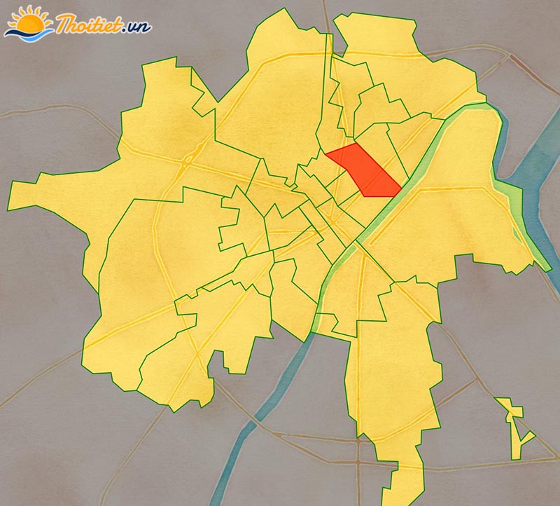 Địa giới hành chính phường Vị Hoàng