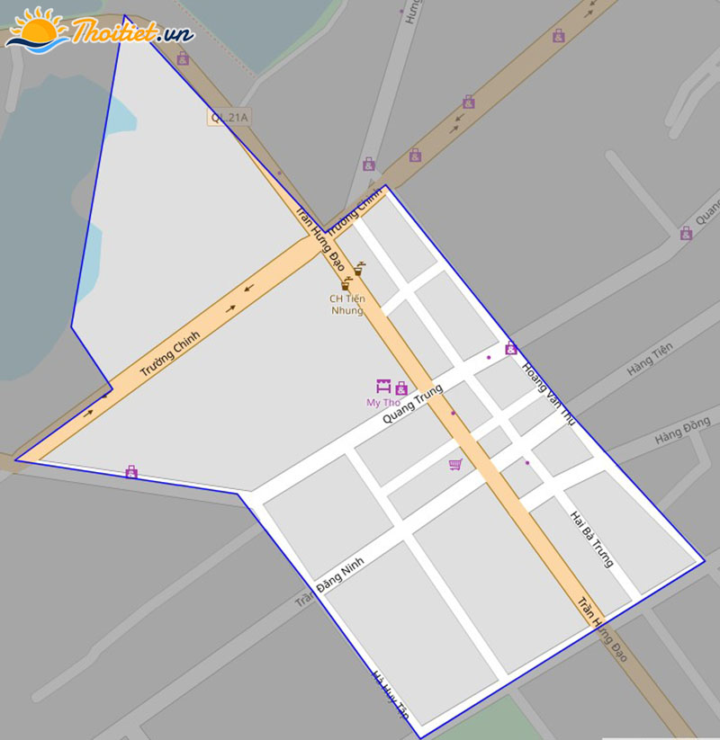 Bản đồ giao thông phường Bà Triệu