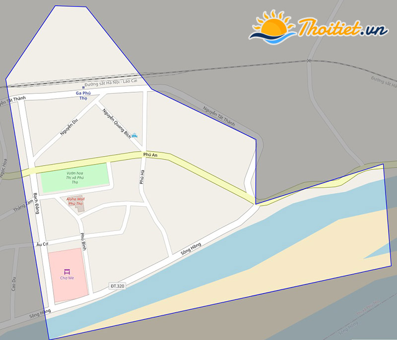 Bản đồ giao thông phường Phong Châu