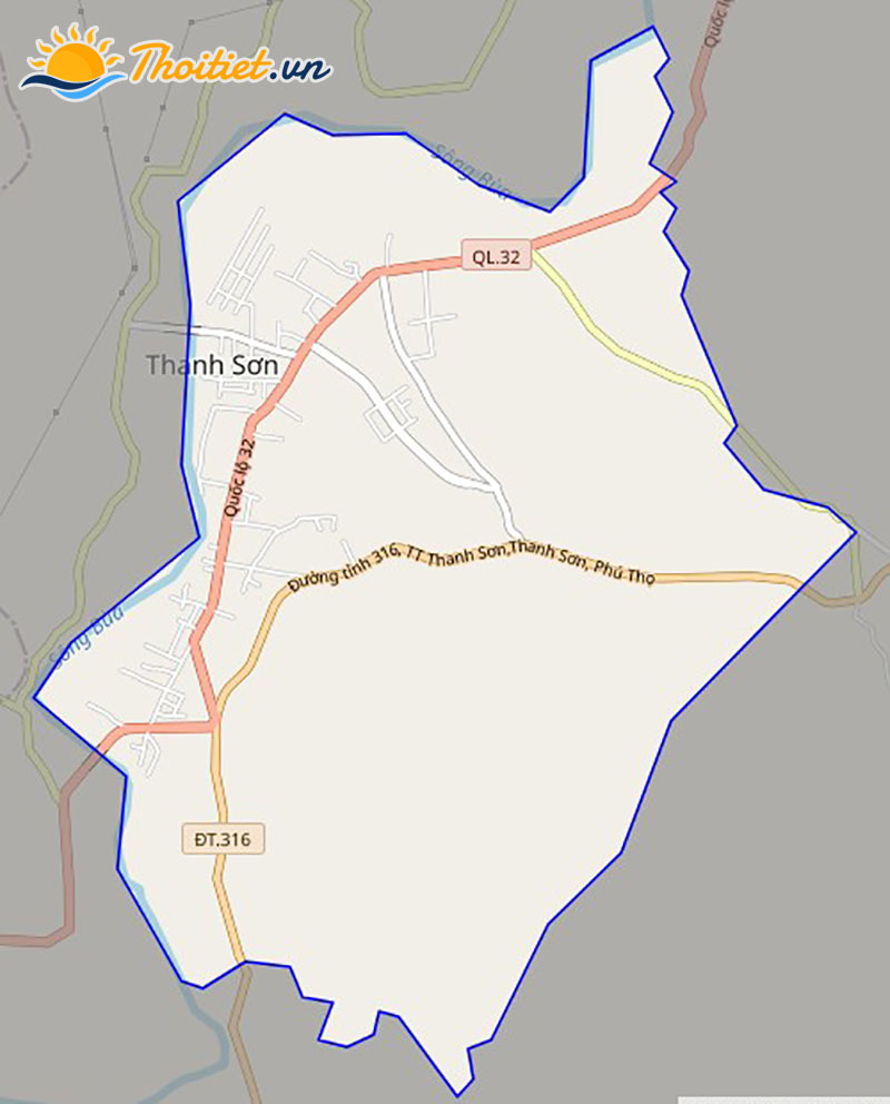 Bản đồ giao thông của thị trấn Thanh Sơn