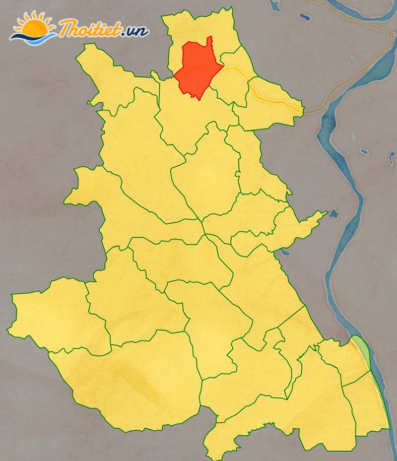 Bản đồ địa giới, vị trí của thị trấn Thanh Sơn